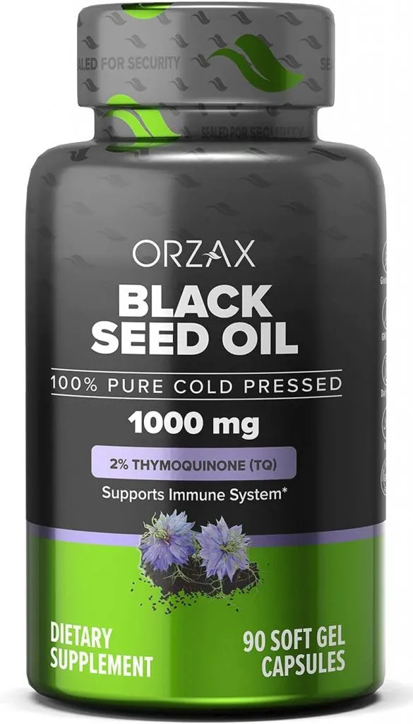  Orzax Black Gluten Free Oil Capsules