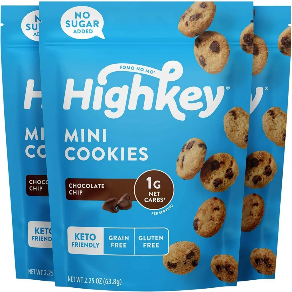Highkey Keto Zero Carbs Chocolate Healthy Snack Chip Cookies