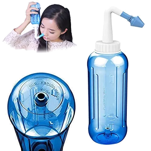 HANNEA 500Ml Neti Pot - Nose Wash System - Nose Cleaner With Sinus Nasal Pressure - Doctor Suggestion Product - Sinus Rinse For Adults Children Nose Care.