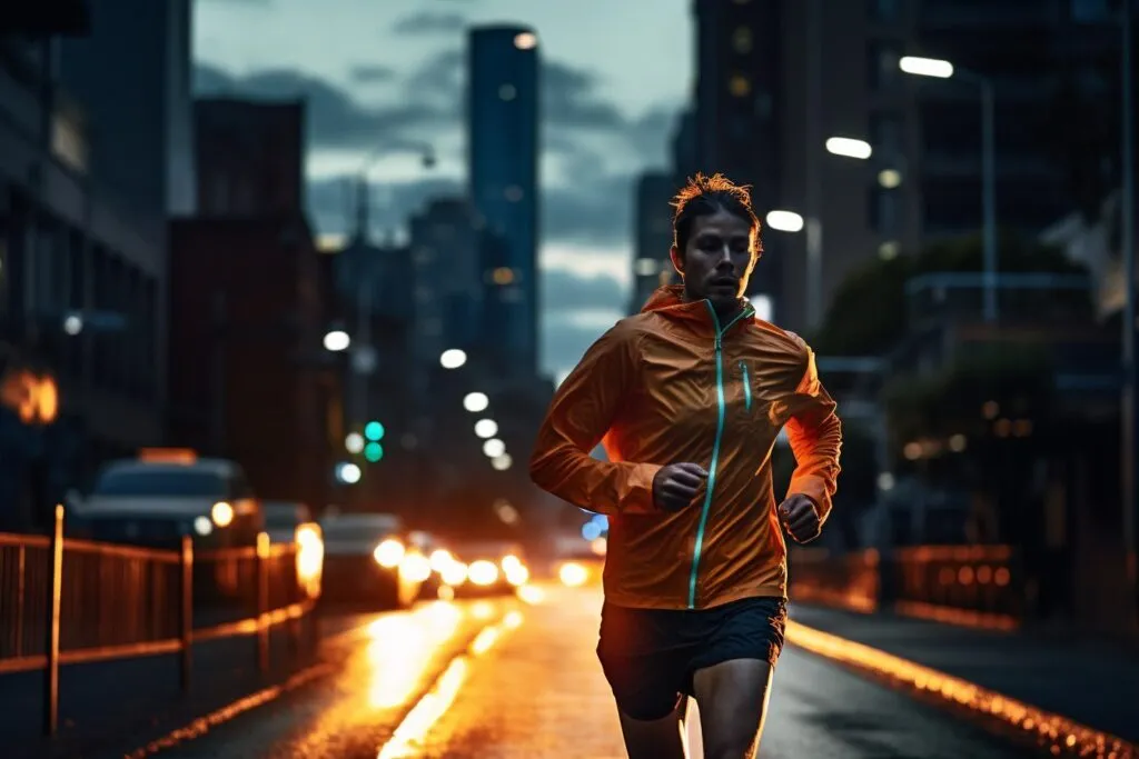 City Street Workout with Reflective Gear