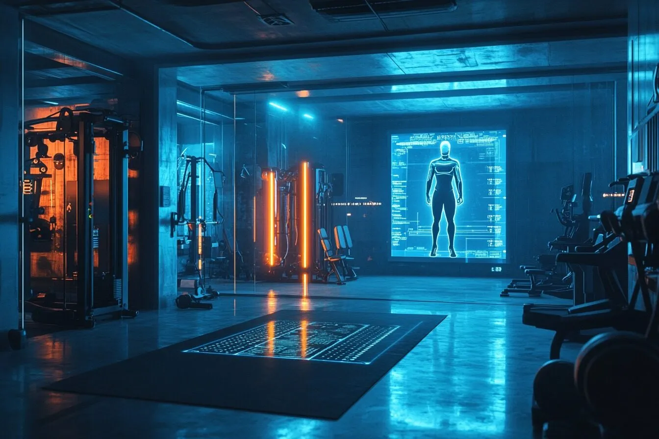 Modern fitness tech concept