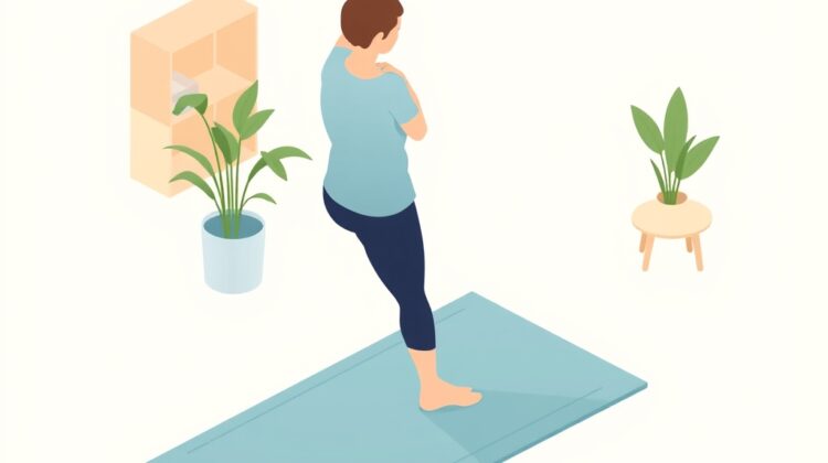 Person performing a single-leg hamstring exercise at home without equipment